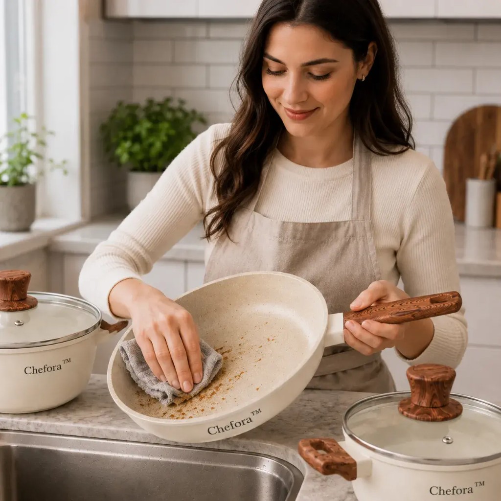 Chefora Töpfe leicht zu reinigen nach dem Kochen