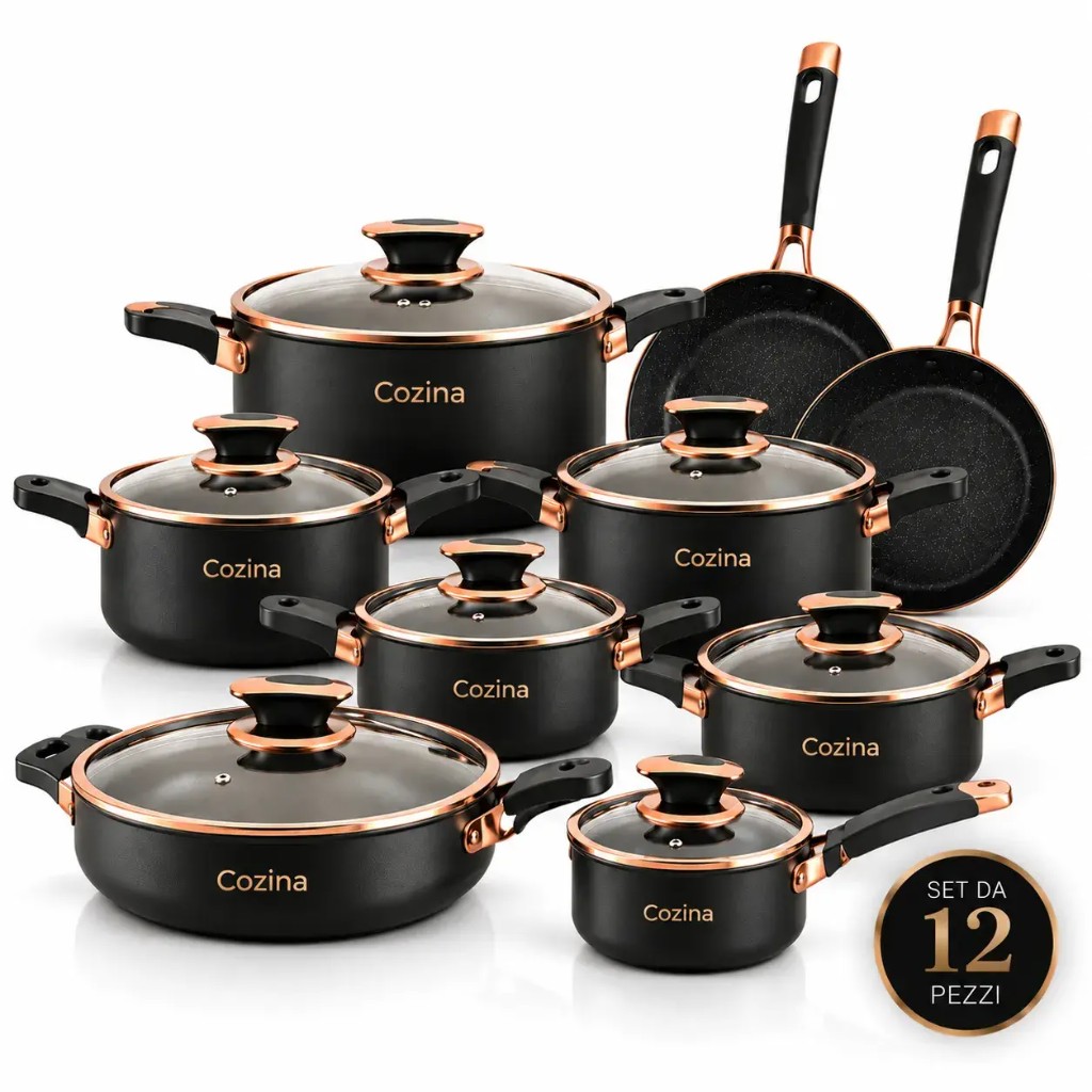 Komplettes Cozina 12-teiliges Kochgeschirr-Set