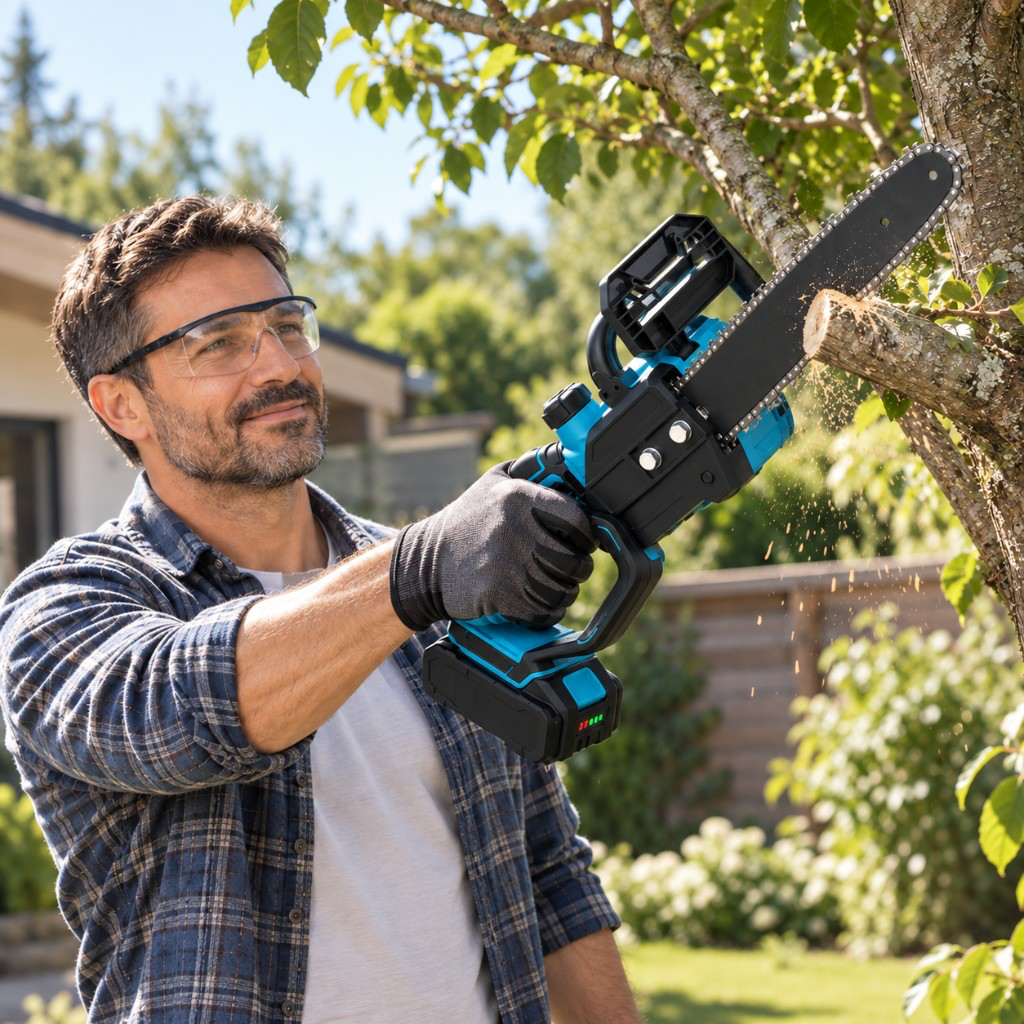 Evercut™ ergonomic one-handed chainsaw use