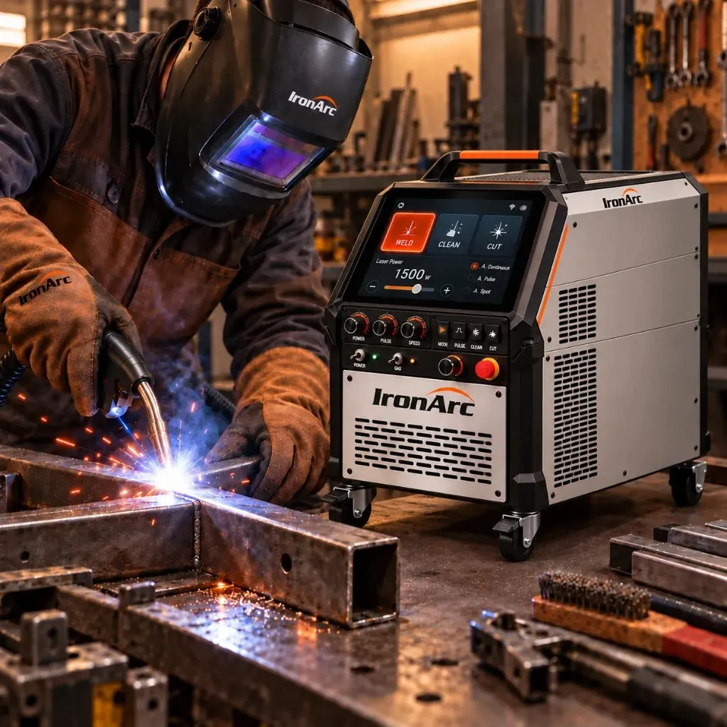 IronArc aparat portabil de sudură laser 3 în 1 cu kit accesorii