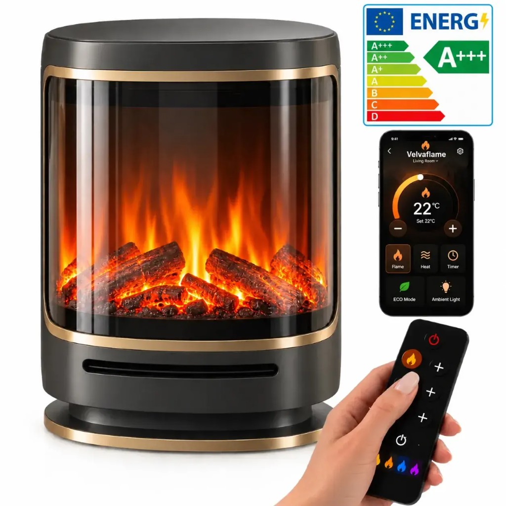 Kit chimenea eléctrica VelvaFlame con mando IR