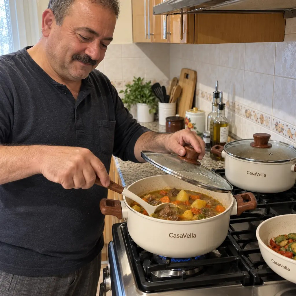 CasaVella pirkėjas namuose gamina kreminiu akmens rinkiniu