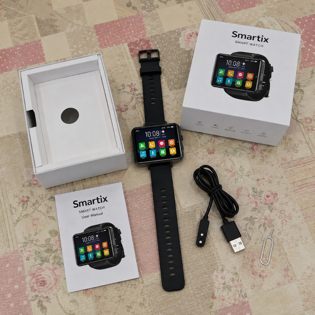 Smartix su dėžute, įkrovikliu ir priedais