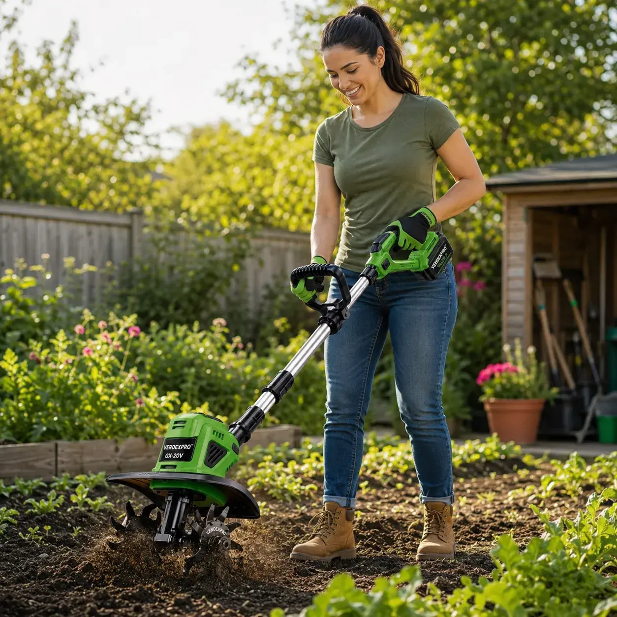 Lightweight and ergonomic VerdexPro cordless garden cultivator