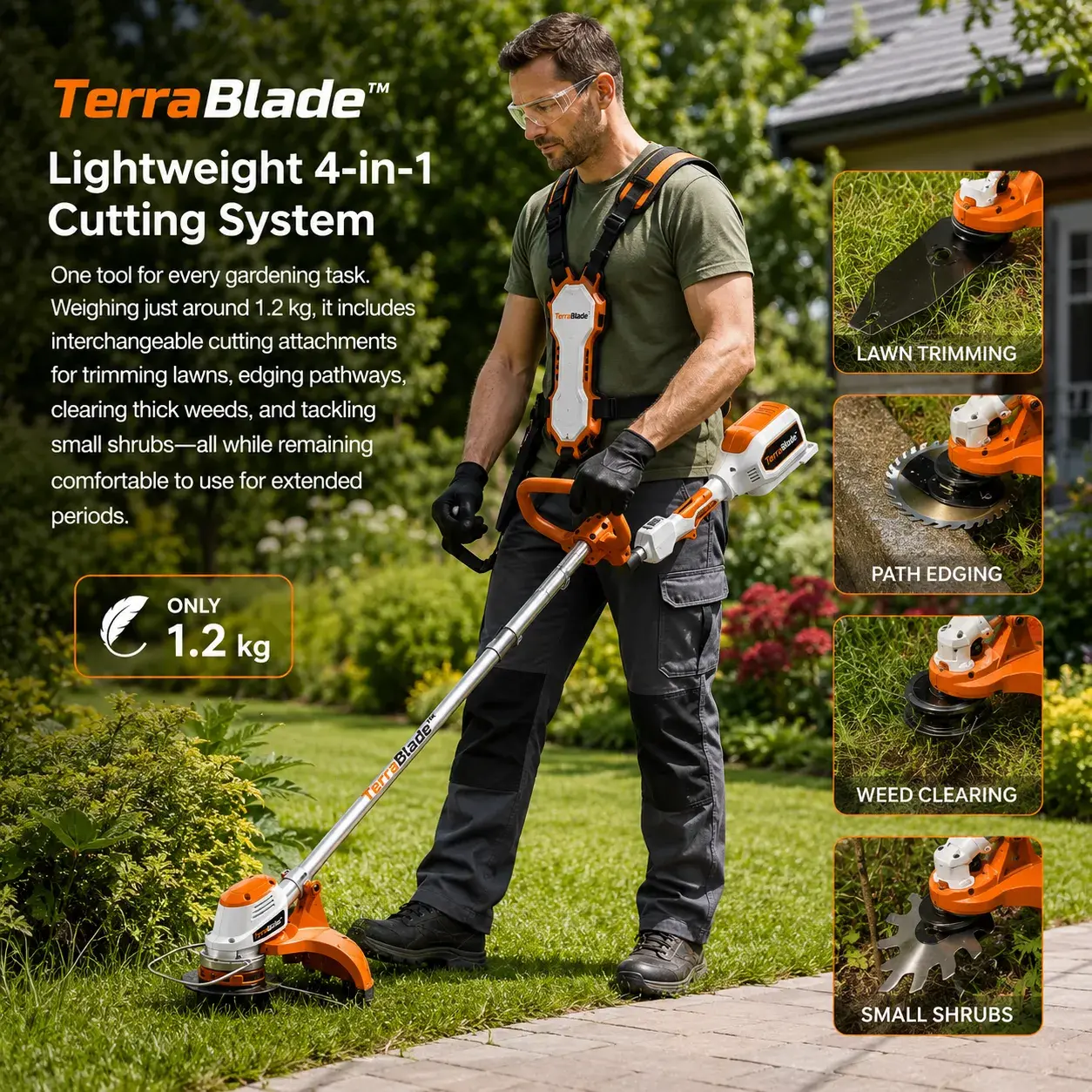 TerraBlade lightweight 4-in-1 cutting system