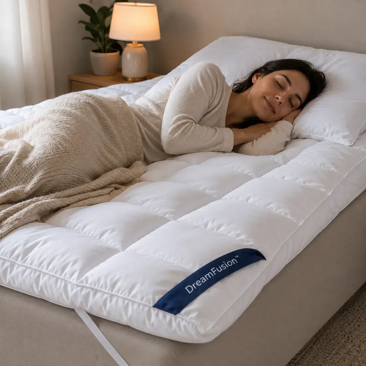 DreamFusion immediate comfort mattress topper